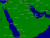 Saudi-Arabien Städte + Grenzen 1600x1200